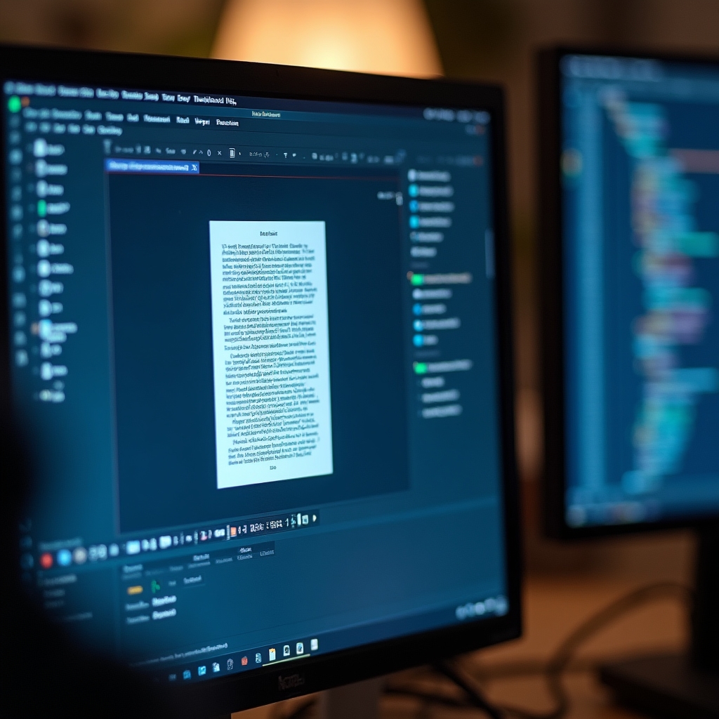 Dettaglio del processo di scansione OCR con testo riconosciuto evidenziato sullo schermo